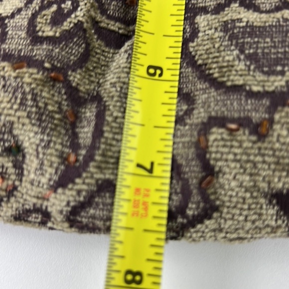 Gorgeous Beaded Taupe Tapestry Carpet Hand Bag - Picture 3 of 8